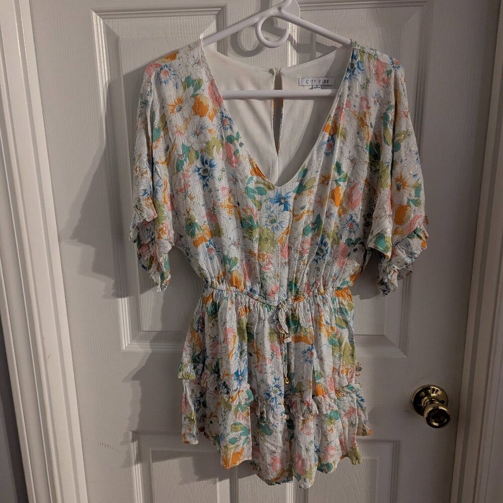 City Vibe colorful romper - S